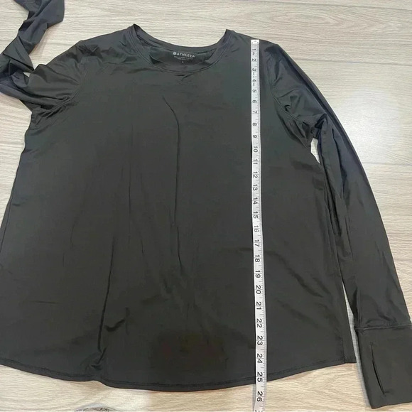 Athleta Dark Gray Athletic Running Long Sleeve Top Shirt Womens Size L - Picture 8 of 10